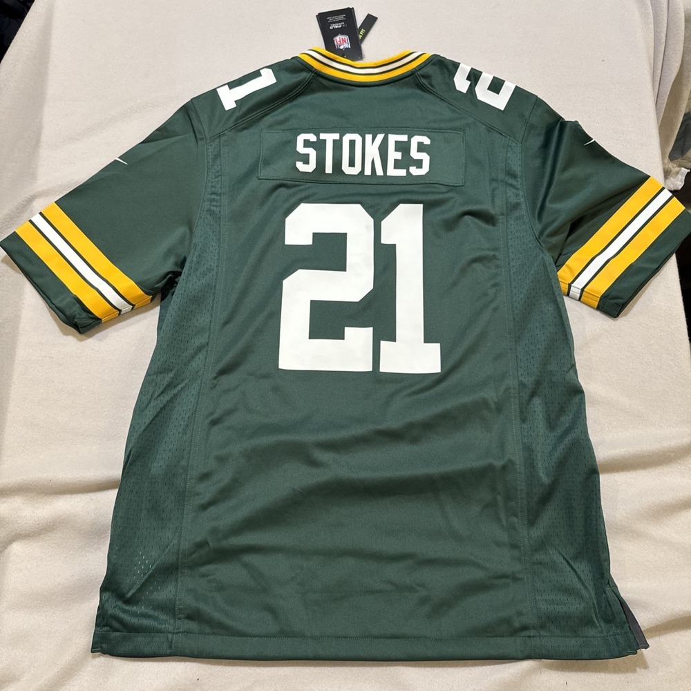 Mens Nike Eric Stokes 21 Green Bay Packers NFL Home Game Jersey Sz XL Stitches